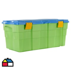 WENCO - Baúl organizador 100 litros 40x45x94 cm verde/celeste