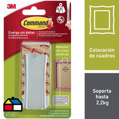 COMMAND - Colgador para Cuadros con Tiras Estabilizadoras Plata