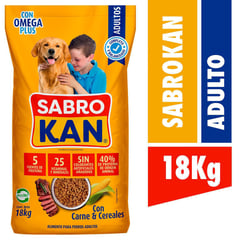 SABROKAN - Para Perro Adulto Carne y arroz 18 kg