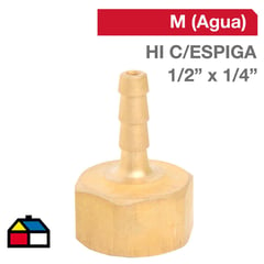 TAP - Cachimba Bronce HI C/ESPIGA 1/2" x 1/4" 1u