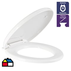 CORONA - Asiento Easy Clean para WC redondo blanco