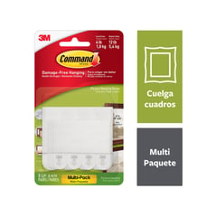 COMMAND - Tiras para Colgar Cuadros Multipack Blancas 14 pares