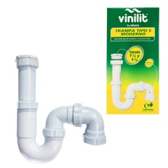 VINILIT - Trampa sifón PVC 1 1/2" 1 1/4" 40mm