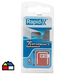 RAPID - Grapa galvanizada 6 mm 1080 unidades