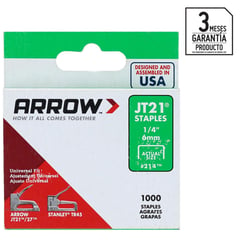 ARROW - Grapa 1/4" 1000 unidades