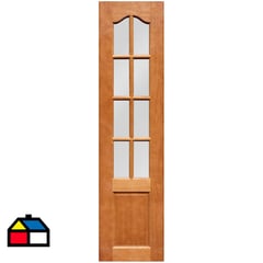 HOLZTEK - Mampara Pino 8 vidrios color Cerezo 50 x 200cm incluye vidrios