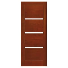 IGNISTERRA - Puerta Lenga Venice 90x200 C/6Paneles, Vidriada, S/Perf. Est. Moderna