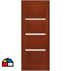 IGNISTERRA - Puerta Lenga Venice 95x200 C/6Paneles, Vidriada, S/Perf. Est. Moderna