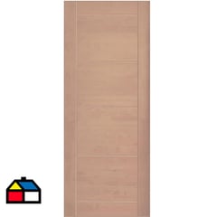 IGNISTERRA - Puerta Lenga Livorno 85x210cm C/6 Paneles, S/Perf. Estilo Moderna