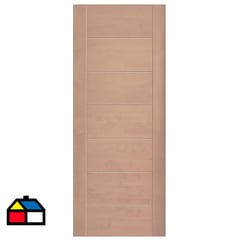 IGNISTERRA - Puerta Lenga Toscana 100x210cm C/7 Paneles, S/Perf. Estilo Moderna