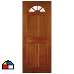 IGNISTERRA - Puerta Lenga Georgia 75x200 Vidriada (S/V), S/Perf. Estilo Clásica