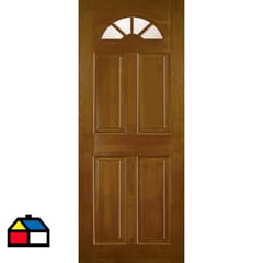 IGNISTERRA - Puerta Lenga Georgia 75x210 Vidriada (S/V), S/Perf. Estilo Clásica