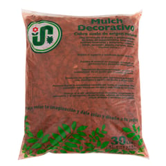 VIVEROS HIJUELAS - Mulch decorativo saco 30 litros rojo