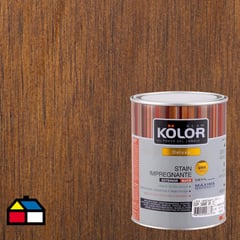 KOLOR - Protector de madera satinado 1/4 gl castaño