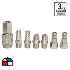 INDURA - Set de acoples 1/4" 7 unidades