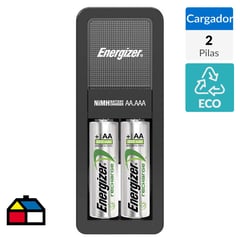 ENERGIZER - Pack de cargador 2 pilas AAA/AA + 2 pilas AA recargables