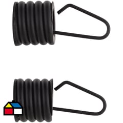 FERRATO - Set de terminales para barra de cortina 16 mm 2 unidades negro