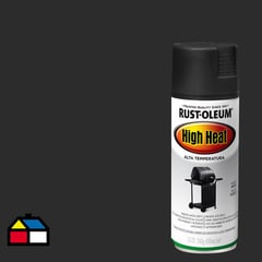 RUST OLEUM - Pintura en spray para altas temperaturas mate 340 gr negro