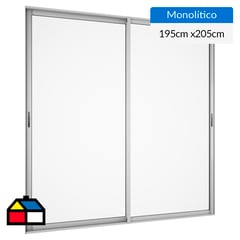 WINTEC - Ventana aluminio 195x205 cm monolítico mate corredera