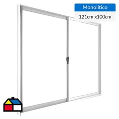 WINTEC - Ventana aluminio 121x100 cm monolítico blanco corredera