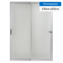 WINTEC - Ventanal termopanel aluminio 150x205 cm mate corredera