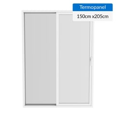 WINTEC - Ventanal termopanel PVC 150x205 cm blanco corredera