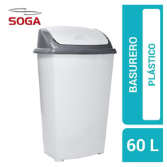 SOGA - Basurero 60 Litros Plástico Grafito