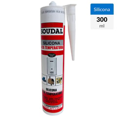 SOUDAL - Silicona para Altas Temperaturas 280 ml Rojo