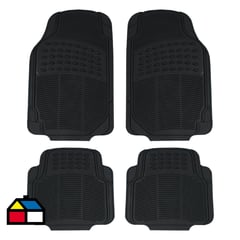 AUTOSTYLE - Set de pisos para auto PVC negro 4 unidades