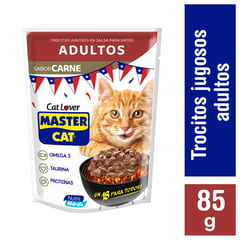 MASTER CAT - Alimento húmedo para gato adulto 85 g carne