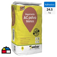 WEBER - Adhesivo Porcelanato Muro Superficie Flexible 24.5 kg