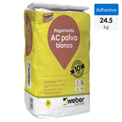 WEBER - Adhesivo Porcelanato Muro Superficie Flexible 24.5 kg