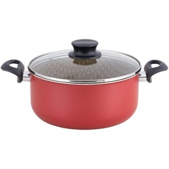 TRAMONTINA - Cacerola de Aluminio 24 cm 5 Lts Rojo