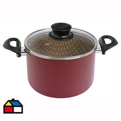 TRAMONTINA - Olla de Aluminio 20 cm 4,5 Lts Rojo