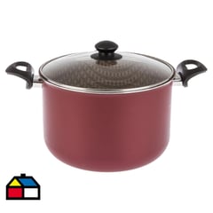 TRAMONTINA - Olla de Aluminio 24 cm 7,5 Lts Rojo