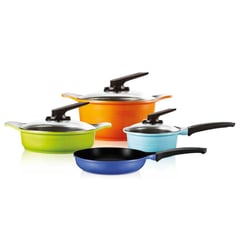 ROICHEN - Batería de cocina 7 Piezas cerámica multicolor