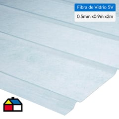 FEMOGLAS - Plancha fibra de vidrio 5V natural 0.5mmx0.90mx2.0m