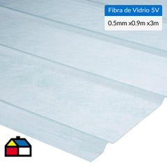 FEMOGLAS - Plancha fibra de vidrio 5V natural 0.5mmx0.90mx3.0m