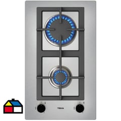 TEKA - Encimera Gas 2 Platos Inox EFX-30.1 2G AI AL CI