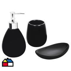 CASA BONITA - Kit de accesorios para baño 3 piezas ivory