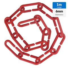 HUAMANCIZA - Cadena plástica 1 m rojo