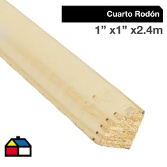 MULTIMARCA - Moldura 1/4 Rodón Pino Finger Natural 20 mm 2x240 cm