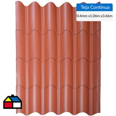 INSTAPANEL - Teja Continua Acero 1.06x3.66 m 0.4 mm Terracota