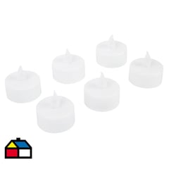 JUST HOME COLLECTION - Set 6 velas Color Blanco