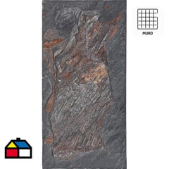 HOLZTEK - Piedra Natural Pizarra 10x20 cm Café. 0.4 m2