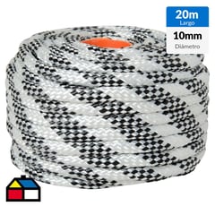 FIXSER - Nylon trenzado 10mm x 20mts blanco