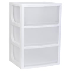 WENCO - Cajonera 39x71x46 cm Blanco/Transparente