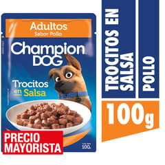 CHAMPION DOG - Alimento húmedo para perro adulto 100 gr pollo