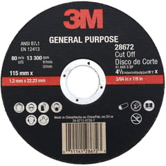 3M - Disco de corte universal 4,5" acero