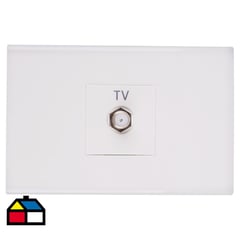 HALUX - Toma coaxial TV 10 A blanco